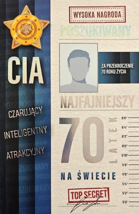 Karnet Urodziny 70 męskie poszukiwany