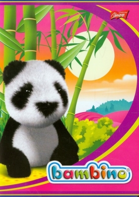 Zeszyt A5 Bambino w trzy linie 16 kartek linia dwukolorowa Panda - <br />