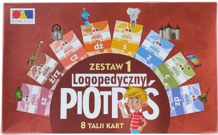 Logopedyczny Piotruś/Memory - Zestaw I, 8 talii kart