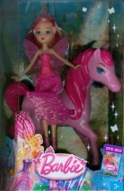 Barbie Mini Wróżka i Pegazy różowa - <br />