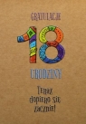 Kartka okolicznościowa eko Urodziny 18 TS49