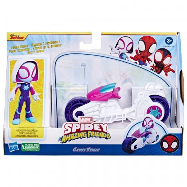 Figurka z pojazdem Marvel Spidey i super-kumple, Ghost (F6777/F7461)