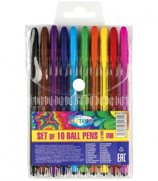 Zestaw długopisów żelowych 10 kolorów (80160)