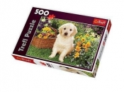Puzzle 500 elementów Labradorek w ogrodzie (37160)