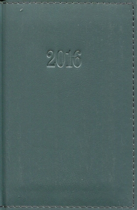 Kalendarz 2016 Książkowy dzienny B6 Lux szary - <br />