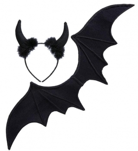 Zestaw akcesoriów diabełka czarny