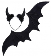 Zestaw akcesoriów diabełka czarny