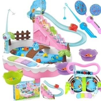 Łowienie rybek interaktywne z dinozaurami