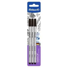 Cienkopis Pelikan Fineliner 96 0,4 mm - czarny, 3 szt