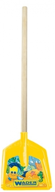 Łopata długa na drewnianym trzonku z IML - żółty (72301)