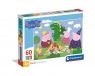 Clementoni, Puzzle Maxi 60: Super Kolor - Świnka Peppa (26204)