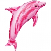 Balon foliowy Super Shape - Delfin różowy (07460)