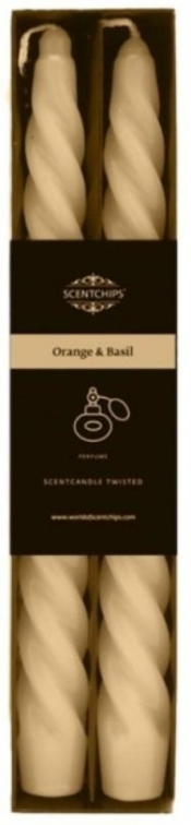 Świeca stołowa zakręcona Orange & Basil 2szt