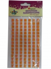 Kryształki samoprzylepne kwadraty złote 98szt 16078E