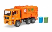 Pojazd Śmieciarka pomarańczowa z tylnym załadunkiem (BR-02760)