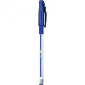 Długopis z gripem Basic One Color - niebieski, 1 szt
