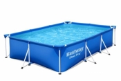 Basen stelażowy STEEL PRO prostokątny z pompą filtracyjną 3.00m x 2.01m x 0.66m (56411)