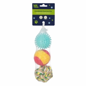 Piłka dla Psa kolorowe 3szt