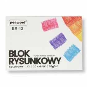 Blok techniczny A3 kolorowy 180g 20 kartek
