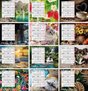 Kalendarz 2022 biurkowy trójdzielny mini MIX