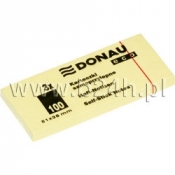 Notes bloczek samoprzylepny żółty Donau Eco 51x38 mm (7591001PL-11) op.3 szt.
