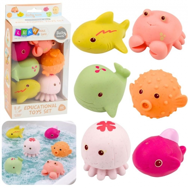 Zestaw do kąpieli zwierzęta morskie 6szt.