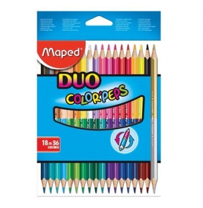Kredki Colorpeps Duo dwustronne 18=36 kolorów Maped
