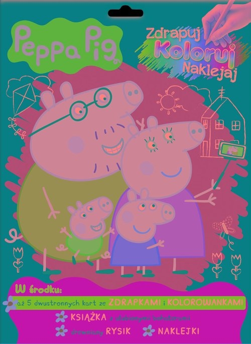 Peppa Pig. Zdrapuj, koloruj, naklejaj