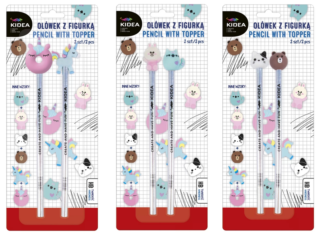 Kidea, Ołówek z figurką 2 sztuki