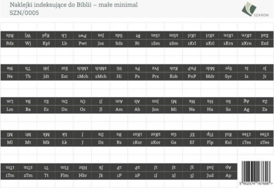 Naklejki indeksujące do Biblii - małe minimal