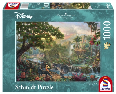 <img src='https://webimage.pl/pics/607/3/d4001504883607.jpg' style='height:440px' /> Puzzle 1000 SQ T. Kinkade Księga dżungli 110745