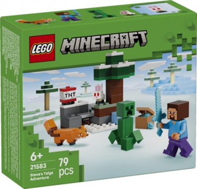 <img src='https://webimage.pl/pics/607/4/d5702018034071.jpg' style='height:440px' /> LEGO Minecraft Przygoda Steve’a w tajdze 21583