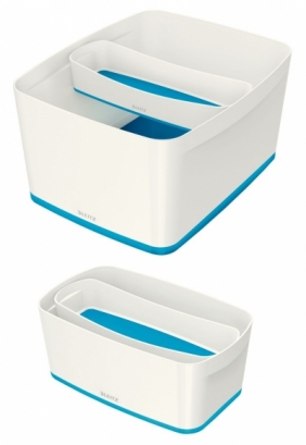 Przybornik na biurko Leitz my box organizer podłużny - biało-niebieski (52581036)