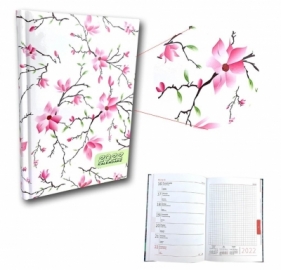 Kalendarz 2022 A5 tygodniowy UV Magnolie pink