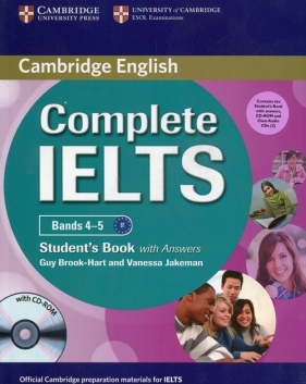 Complete IELTS Bands 4-5 Student's Pack (Student's Book with Answers with CD-ROM and Class Audio CDs (2)) (Uszkodzona okładka) - Guy Brook-Hart, Jakeman Vanessa