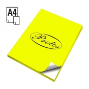 Etykieta samoprzylepna Protos fluo A4 - żółty fluorescencyjny 210 mm x 297 mm