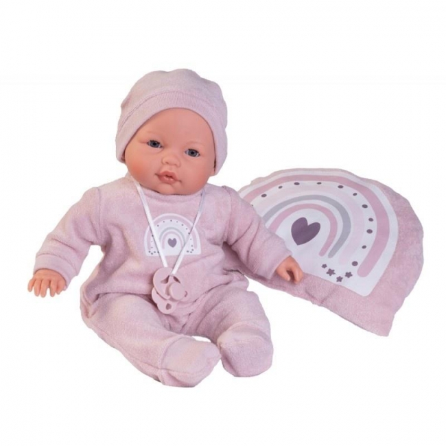 <img src='https://webimage.pl/pics/608/4/d8435083614608.jpg' style='height:440px' /> Lalka Bimba płacząca z poduszką 37cm