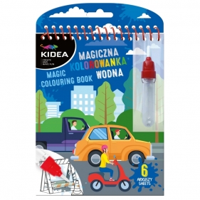 Magiczna kolorowanka wodna - Pojazdy + pisak wielorazowy