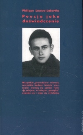 Poezja jako doświadczenie - Lacoue-Labarthe Philippe