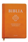 Biblia Pierwszego Kościoła żółta z białym tłoczeniem Popowski Remigiusz