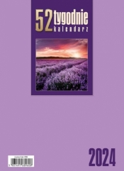 Kalendarz 2024 Biurkowy stojący fioletowy