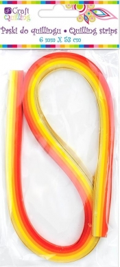 Paski papieru do quillingu 6 MM 100 szt odcienie czerwieni
