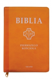 Biblia Pierwszego Kościoła żółta z białym tłoczeniem - Popowski Remigiusz