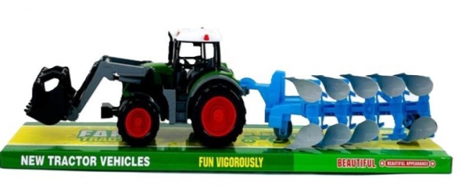 Traktor z turem i pługiem
