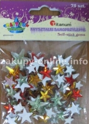 KRYSZTALKI SAMOPRZYLEPNE GWIAZDY MIX 75 SZT KG83