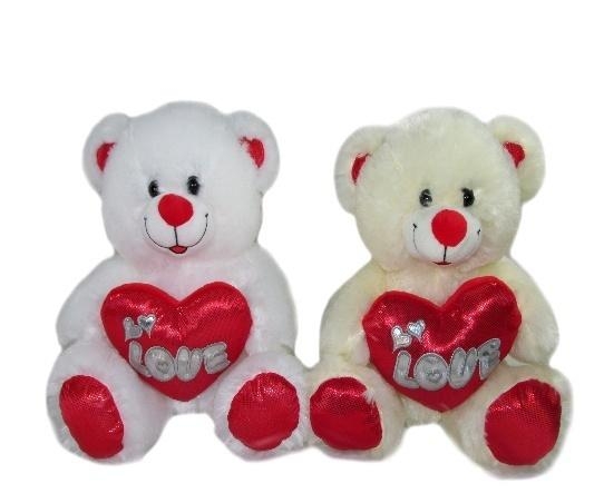 Miś z sercem 30cm MIX