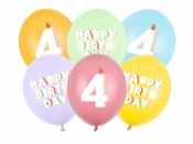 Balony 4 mix 30cm 6szt