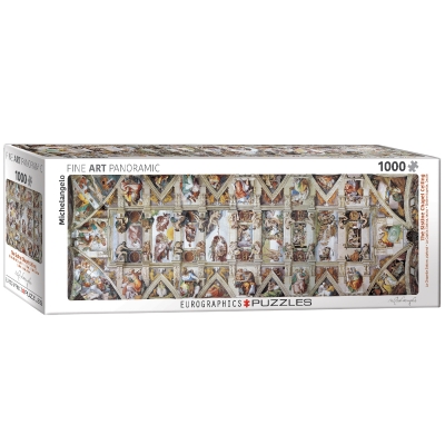 <img src='https://webimage.pl/pics/609/9/d628136609609.jpg' style='height:440px' /> Puzzle 1000 panoramic The Sistine Chapel Ceiling 6010-0960