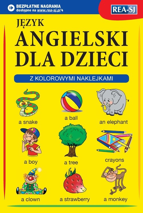 Angielski dla dzieci (z kolorowymi naklejkami)