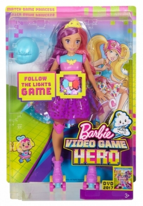 Barbie Video Game Hero Księżniczka z grą pamięciową (DTW00)